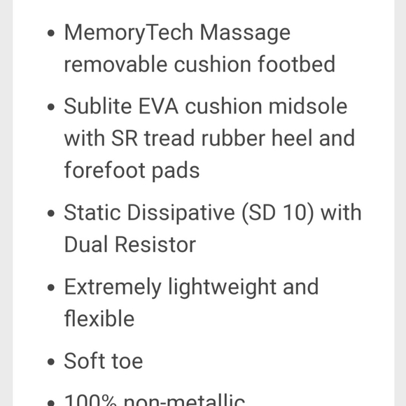 Reebok Sublite Cushion Slip Resistant Shoe Sz Men 4.5W/Wmn6.5W. Black New. - Picture 10 of 15